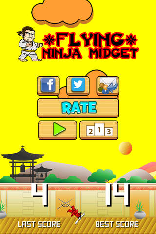Flying Midget Ninja - Samurai Heaven FREE GAME screenshot 4