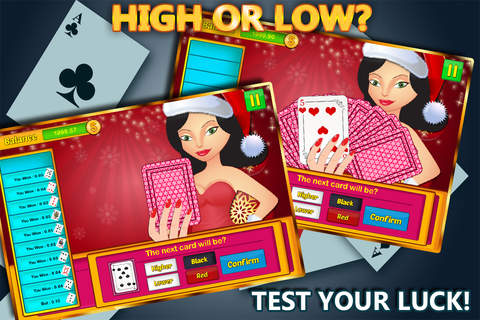 Ace or King Hi Lo - Casino Style Higher or Lower Card Game Holiday Special screenshot 3