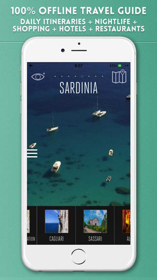 Sardinia Travel Guide with Offline Street Maps