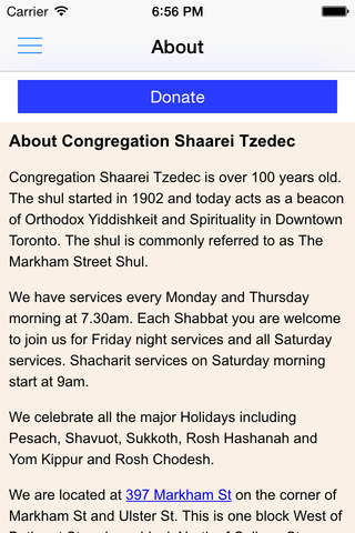 Shaarei Tzedec Congregation screenshot 4