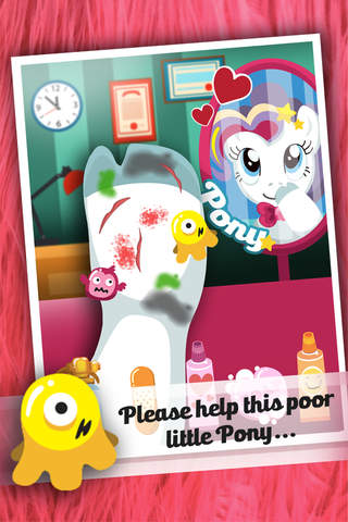 ` Baby Little Pet Pony Foot Doctor  ` run health surgery makeover, kids beauty Dr. games screenshot 2