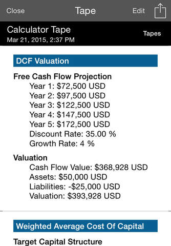 Business Valuation screenshot 4