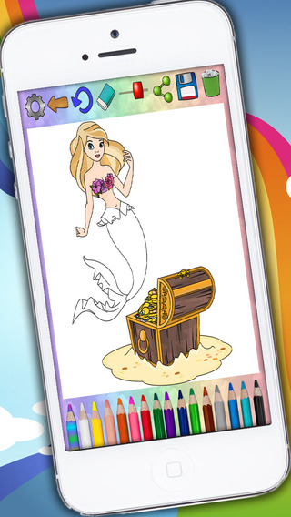 【免費教育App】Paint Magic mermaids - coloring the mermaid and the sea - Premium-APP點子