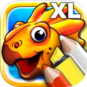 Coloring books for toddlers Deluxe - Colorize jurassic dinosaurs and stone age animals 遊戲 App LOGO-APP開箱王