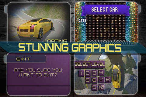 Stunt Car Driving Simulator 3d - Furious high speed dangerous stunts and racing game for teens and kids screenshot 2