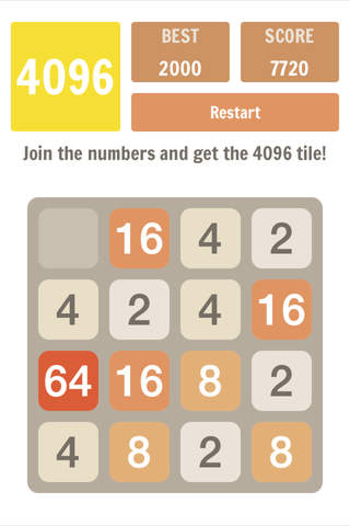 Puzzle 4096 - Join the numbers side!.! screenshot 2