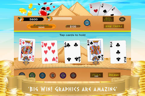 Video Poker LITE - Pyramids Treasure screenshot 4