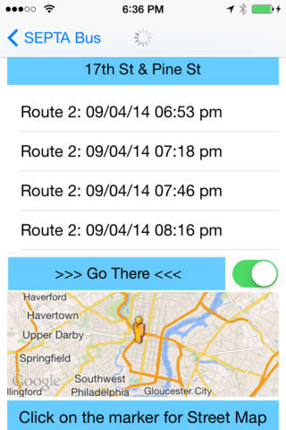 My Next Bus SEPTA Edition - Public Transportation Directions and Trip Planner screenshot 3