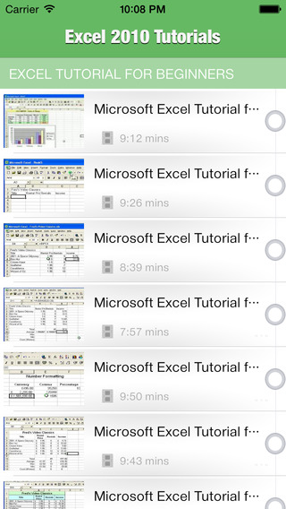 Video Tutorials for Microsoft Excel 2010 Intermediate Level Training Course for Microsoft Excel