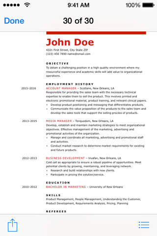 Resumes for Pages (Templates) screenshot 4