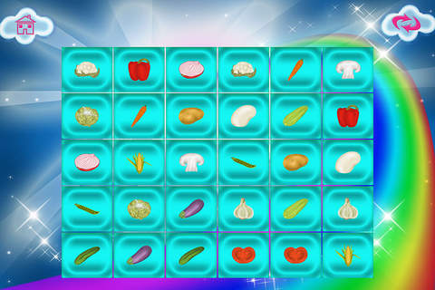 Vegetables Match Magical Memory Flash Cards Game screenshot 2