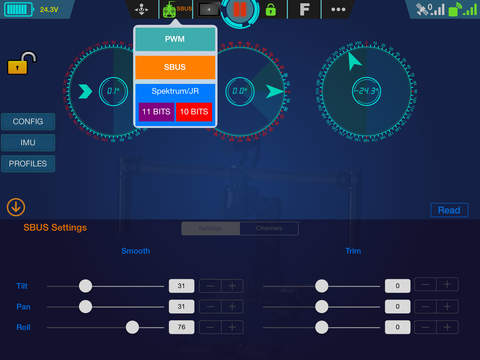 gStabi Tuner HD- Config and Control gStabi - iPad Version screenshot 4