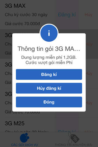 ĐĂNG KÍ 3G - THÔNG TIN KHUYẾN MÃI screenshot 4