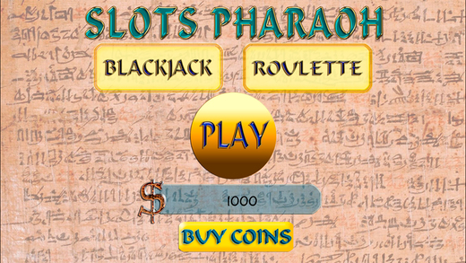 A Aace Pharaoh Slots Blakjack and Roulette
