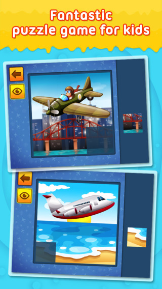 Super Airplanes - puzzle game for little boys and preschool kids - Free