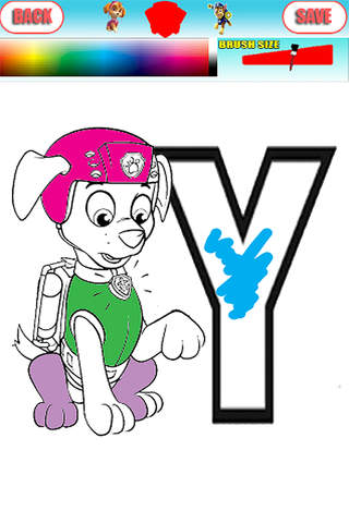 Colouring Book ABCs For Paw Puppy Patrol Kids Edition screenshot 2