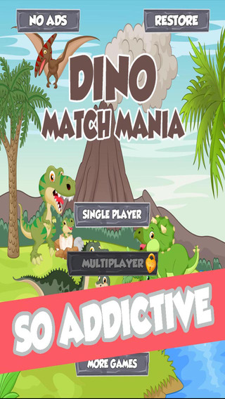 Cute Dinosaur Match Mania - Jurassic Dino Connect Pocket Puzzle Blitz : FREE Game