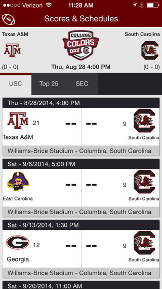 【免費運動App】South Carolina Gameday-APP點子