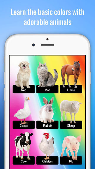 Color Zoo Free - Learn colors with animals