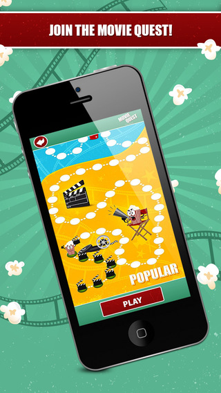 Movie Quest Music Pop Quiz - Guess the word puzzles from pictures posters and songs. Free