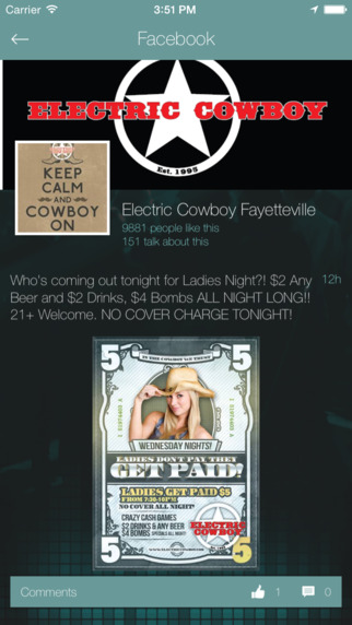 【免費娛樂App】Electric Cowboy Fayetteville-APP點子