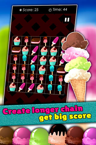 Ice-cream flow mania  - Connect the ice mix jewel match 3 games puzzle screenshot 3