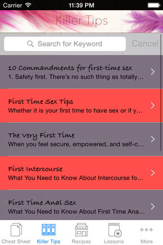 First time Sex handbook: tips and facts with free video lessons screenshot 4