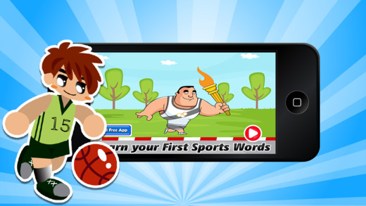 Learn Your First Sports Words - Alphabet Spelling Phonics Learning Games for Kids in Pre School Kind