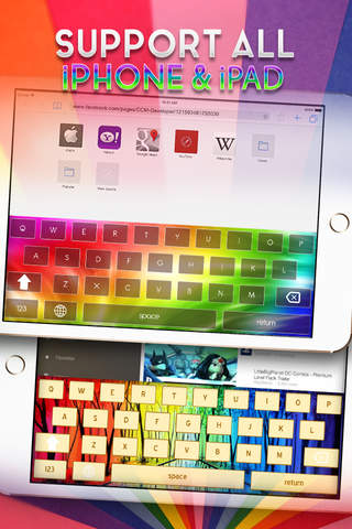 KeyCCM –  Rainbow : Custom Cute Colour & Wallpaper Keyboard Designs Themes Style Photo Skins screenshot 3