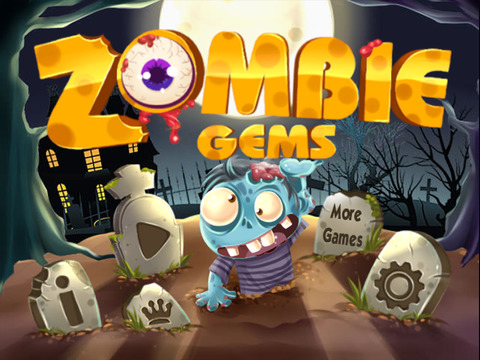 【免費遊戲App】Zombie  Gems Match Saga-APP點子