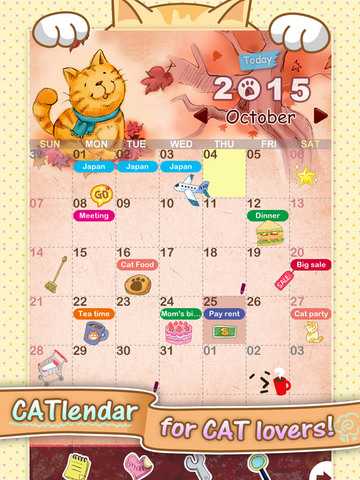 【免費生產應用App】Catlendar & Diary-APP點子