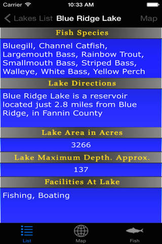 Georgia Lakes - Fishing screenshot 2