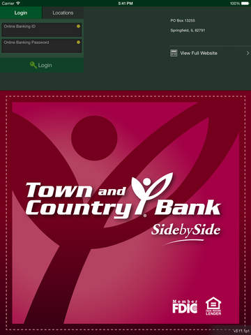 Town and Country Bank for iPad
