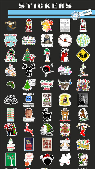 Christmas Winter Holiday Stickers Free