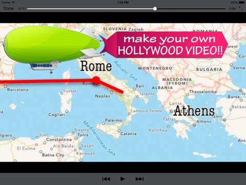 【免費旅遊App】Indiana Map - Hollywood red line trip movie maker-APP點子