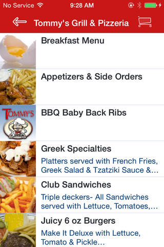 Tommys Grill and Pizzeria screenshot 2