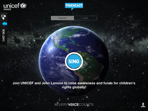 UNICEF #IMAGINE Studio: Sing-along with John Lennon's Imagine, powered by TouchCast screenshot 2