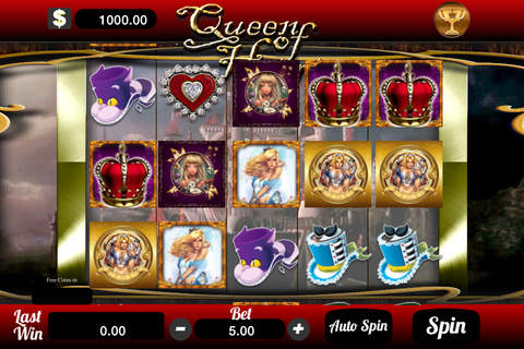 AAA Queen of Hearts Party Slots - Free Top Casino Bonus Payouts Machine Games screenshot 2