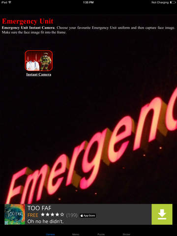 Emergency Unit Photo Montage iPad Version