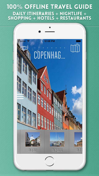 Copenhagen Travel Guide with Offline City Street and Metro Maps