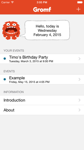 Gromf — invitations and RSVP tracking without registration