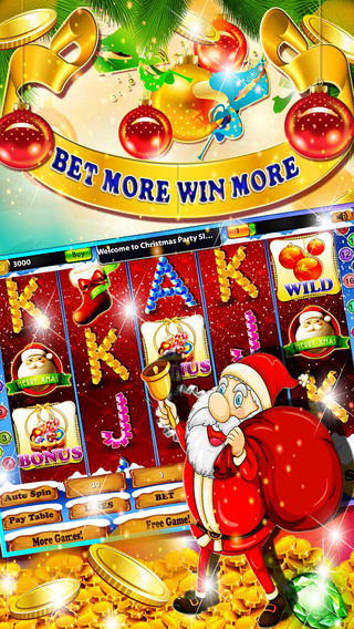 【免費遊戲App】Christmas Party Slots - 777 Las Vegas Style Slot Machine-APP點子