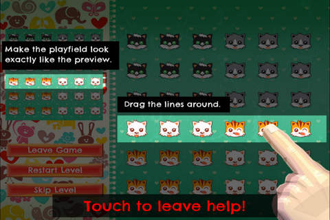Fe-Line - PRO - Swipe Rows And Match Cute Fury Cats Arcade Puzzle Game screenshot 4