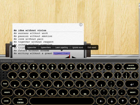 Intextive Typewriter screenshot 4