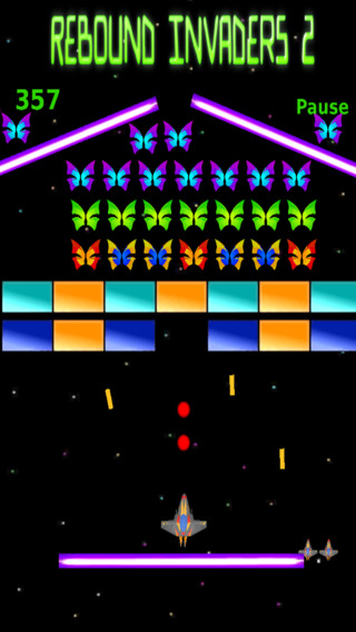 【免費遊戲App】Rebound Invaders 2, The Breakout-APP點子