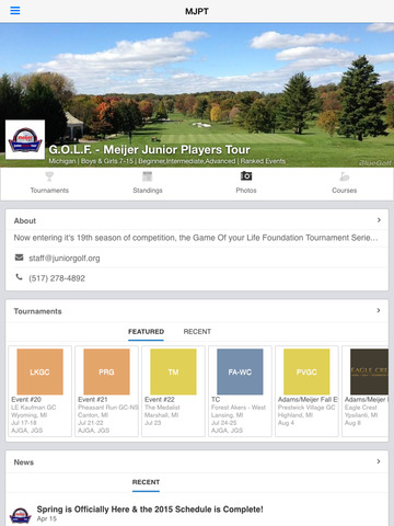 【免費運動App】Meijer Junior Players Tour - G.O.L.F.-APP點子