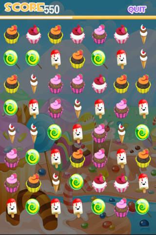 Candy Cupcake Quest - Match 3 Tiles Game For Kids And Adults HD screenshot 2