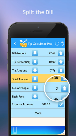 Global Tip Calculator Pro - Split Bills and Calculate Tips when Dining Out at Home or Abroad
