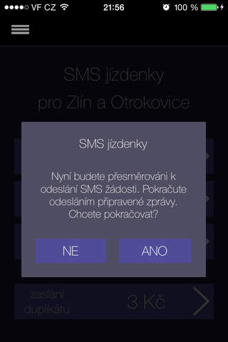 SMS jízdenky pro Zlín a Otrokovice screenshot 2