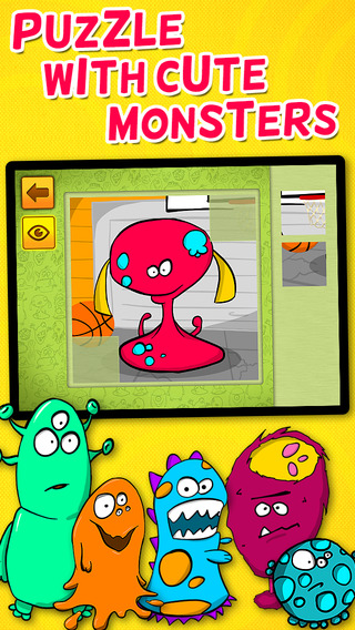 Kids Play Friendly Monsters Puzzles for Toddlers and Preschoolers